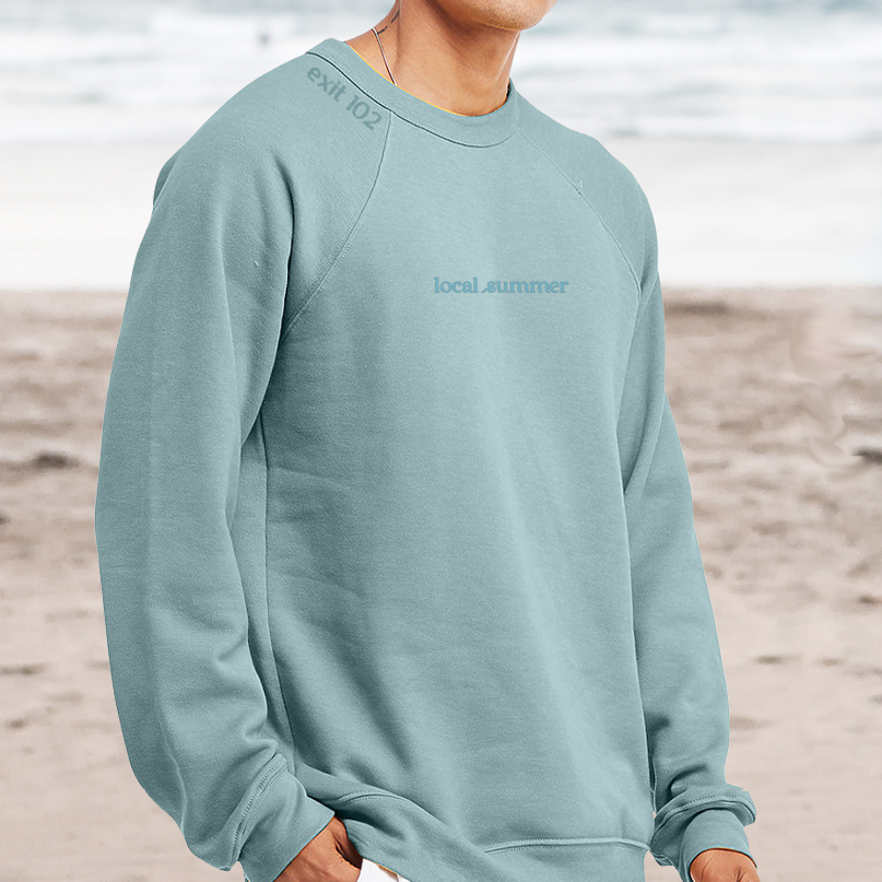 local summer exit number crewneck fleece sweatshirt