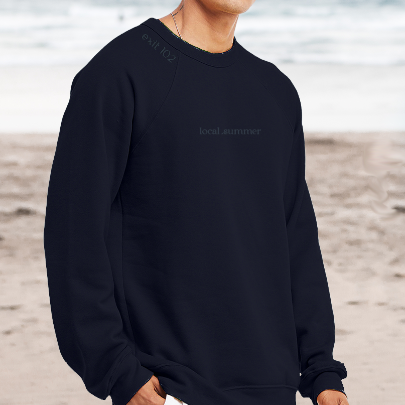 local summer exit number crewneck fleece sweatshirt