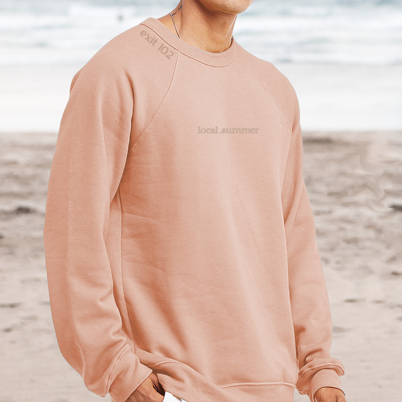 local summer exit number crewneck fleece sweatshirt