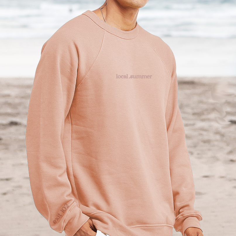 local summer exit number crewneck fleece sweatshirt