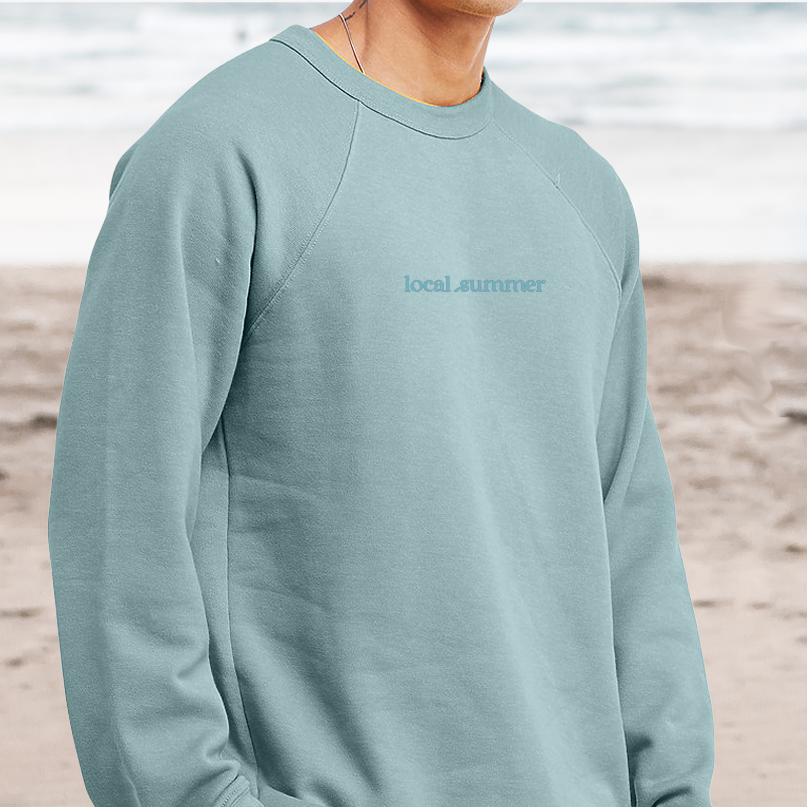 local summer crewneck fleece sweatshirt