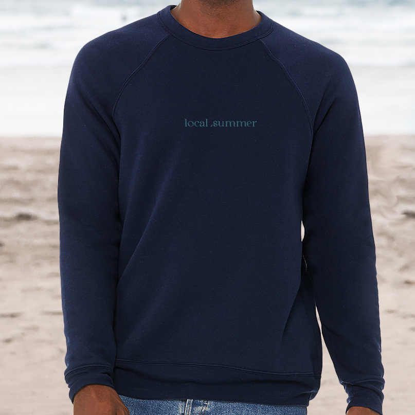 local summer crewneck fleece sweatshirt